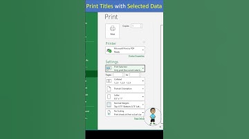 Excel Job Interview Questions Print Titles & Print Selection Data in Excel #excel #exceltips #shorts