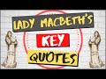 Lady macbeth key quotations