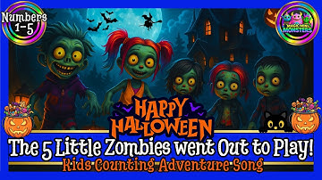 Five Little Zombies went Out to Play! | Counting Song | Magic Mini Monsters #magicminimonsters
