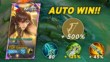 FINALLY!! NEW 1 HIT BUILD FOR GOLD LANE LESLEY 2025!🥵 (must try!) - MLBB