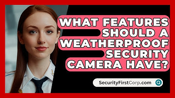 What Features Should A Weatherproof Security Camera Have? - SecurityFirstCorp.com