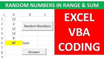 Excel VBA Coding for Random Numbers in Range and their Sum