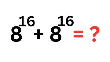 A Beautiful Exponents Problem 8^16+8^16=? | Sum Of Powers...