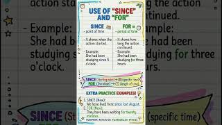 uses of since| and |for in past perfect continuous tense #learnenglish #tenses