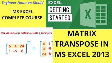How to find Matrix Transpose in Ms Excel (Urdu/Hindi) | MS excel complete course (Urdu/Hindi) |
