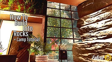 Fallout 76 Camp Tutorial | How To Build Into Rocks | Guide // Camp Building Tutorial // Waterfall