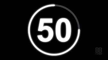 50 Second Countdown Timer with clock Ticking sound & Finish alarm beep #timer #clock #countdown
