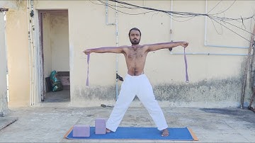 Triangle pose/trikonasana with a STRAP?