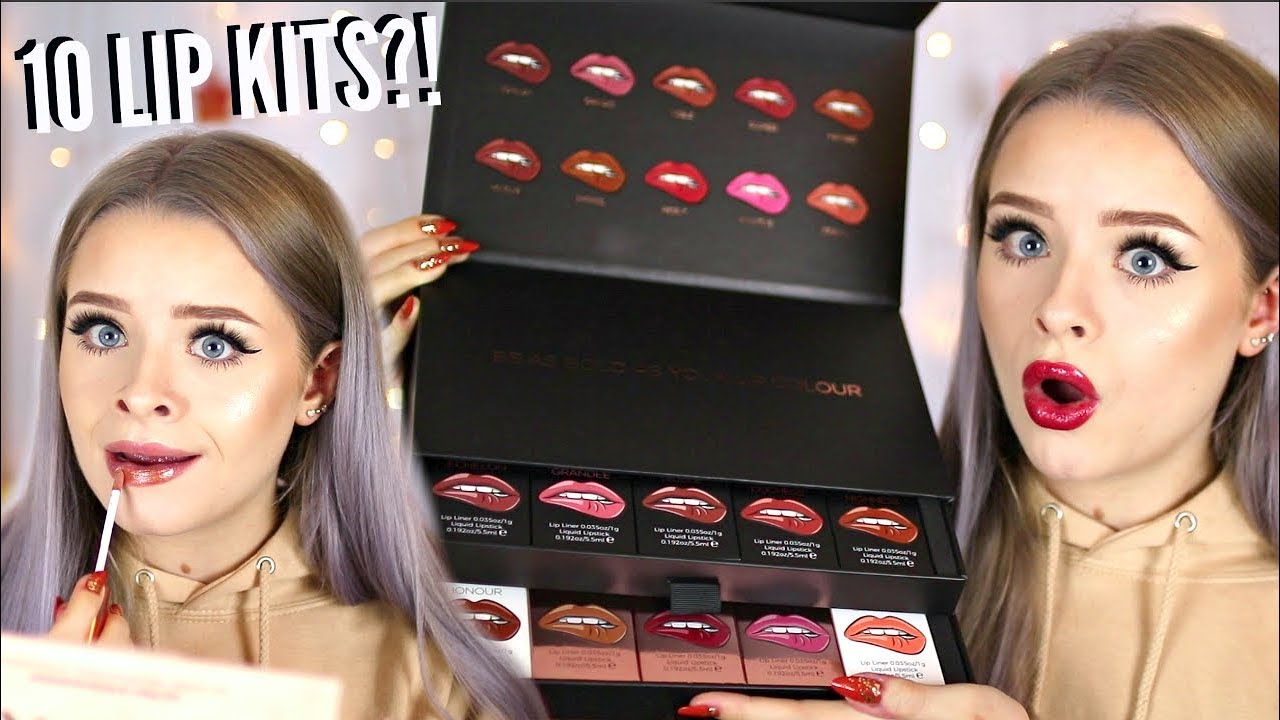 UNBOXING MAKEUP REVOLUTION LIP KIT VAULT sophdoesnails YouTube