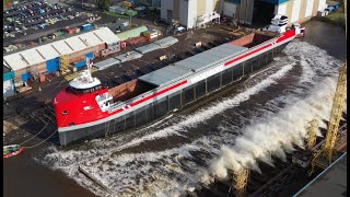 Big Ship Launch | MAXIMA ( EasyMax 2 ) launch at Royal Niestern Sander Shipyard Delfzijl screenshot 5