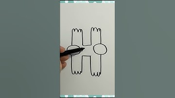 How To Draw Alphabet Lore Letter H  #cute #viral #art #2024 #tutorial #shorts #fyp