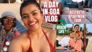 A Day in GOA 🌴VLOG | Cavelossim BEACH, my CUTE Airbnb Apartment Tour, cooking meals |Shalini Mandal