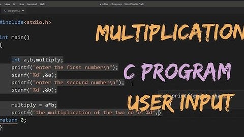 user input multiplication of two number in c program/c programming tutorial for bieggners/c programs