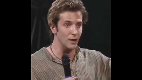 24 year-old Bradley Cooper asking Robert De Niro a question about his film Awakenings, 1999 #reels
