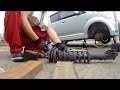 １１万キロ超えの車のサスペンションを交換しました。（H81W　ekスポーツ）