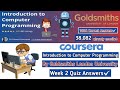 Introduction to Computer Programming | Coursera | University of California | Week 2 Quiz Answers