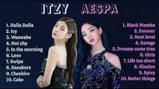 [ ITZY & AESPA ] PLAYLIST SONG  ||  choose your fav kpop ♡   #aespa #itzy