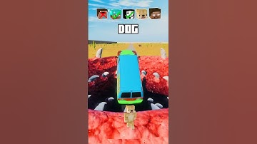 Noob vs PRO vs Hacker vs Dog vs HEROBRINE Car Jump Challenge! - BeamNG.Drive