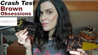 HUDA BEAUTY BROWN OBSESSIONS MINI PALETTES: CRASH TEST, SWATCHS, COMPARAISONS, GRWM