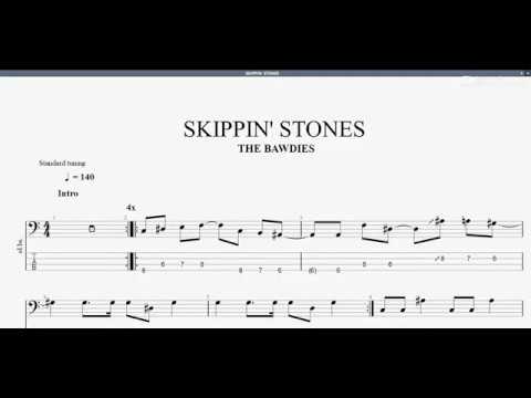 ★楽譜/フランキーゴーズトゥハリウッド/ベスト/タブ譜/バンドスコア SKIPPIN' STONES 【THE BAWDIES】 ベースtab譜 - YouTube