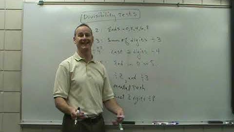 MAT 114 Video 57 Section 4 1 Divisibility Tests 2 through 10