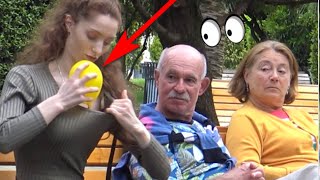 Girl With Big Oranges Prank Best Of Just For Laughs 
