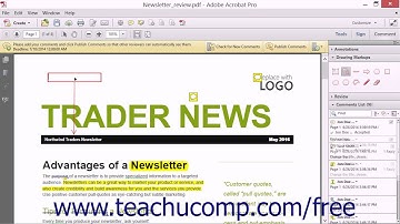 Adding Drawing Markups - Adobe Acrobat XI Training Tutorial Course