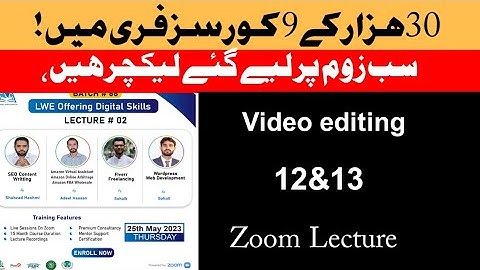 Batch#67&68 Lect#12&13  Video Editing By Miss Sehrish Powered By LWE
