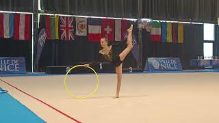 artistic gymnastics exercise with a hoop Petrenko Polina