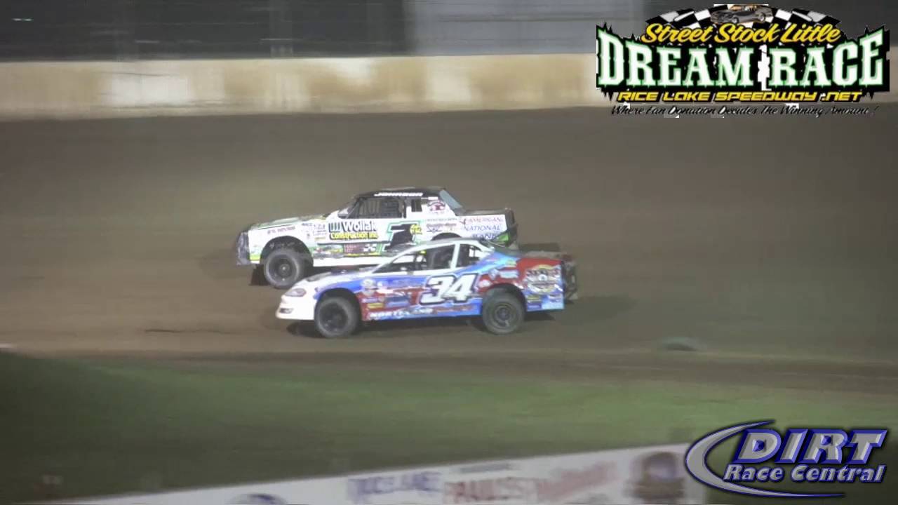 RIce Lake Speedway 8/2/16 Street Stock Little Dream Highlights YouTube