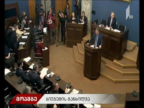 მსჯელობა 2019 წლის სახელმწიფო ბიუჯეტის პროექტზე