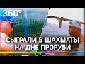 Кузбасские моржи сыграли в шахматы под водой в ледяной проруби