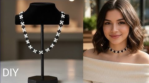 DIY simple choker necklace: choker making at home: craft ideas 