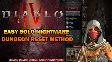 Diablo 4 Solo Nightmare Dungeon Reset Method - Try This Before It