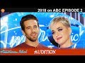 Trevor holmes construction worker katy perry swooning blushing audition american idol 2018 episode 2