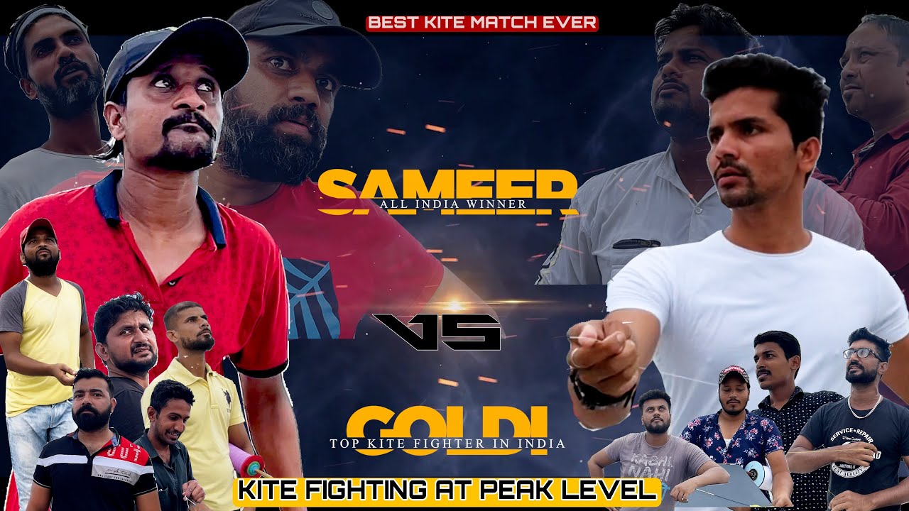 GOLDI VS SAMEER 🔥🪁गोल्डी VS समीर 😨 Who is The new king in kite Fighting Let's see SHARE SUBSCRIBE