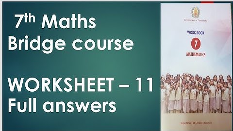 7th bridge course maths worksheet 11 full answers Hiba maths