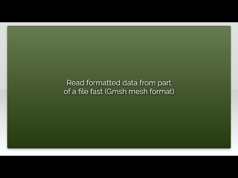 Read formatted data