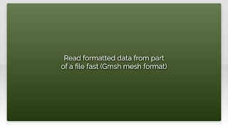 Celebrity Read formatted data from part of a file fast (Gmsh mesh format) Net Worth
