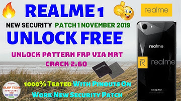 Realme1(CPH1859) Unlock Pattern Frp Free New Security Patch 1November 2019 With MRT Miracle