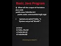 💻 Basic Java Program Quiz | Guess the Output! 🚀 #shorts