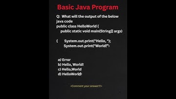 💻 Basic Java Program Quiz | Guess the Output! 🚀 #shorts