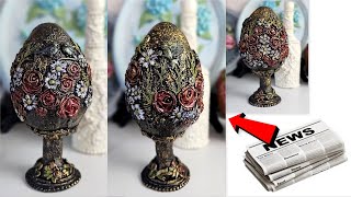 How to Make Easter egg from newspaper by Kitty Ideas 11,902 views 2 months ago 13 minutes, 29 seconds