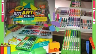 CRAYOLA ULTRA SMART CASE CRAYON MARKER AND COLORED PENCIL SET