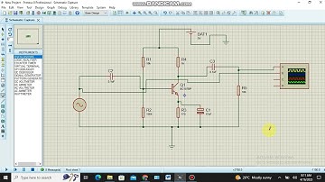 BJT amplifier circuit simulation using proteus software