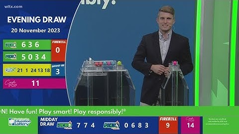 Evening winning lottery numbers for November 20, 2023