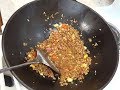 Fried Rice for Breakfast in a Cast Iron Wok