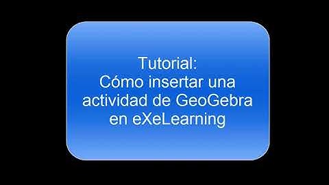 Insertar GeoGebra en eXeLearning