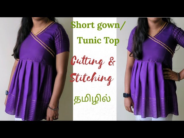 Birthday Partywear Frock Cutting & Stitching In Tamil (DIY) - YouTube