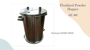 Fluidized powder hopper- for coating equipment